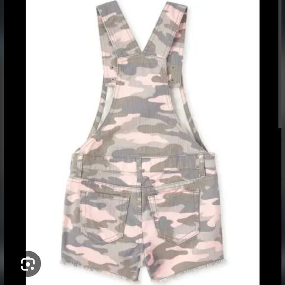 New The Childrens Place Girls Shortall in Pink Tinge Camo Size 14 - Picture 2 of 13